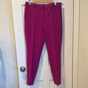 J. Crew Slim Ankle Pants in Vibrant Magenta